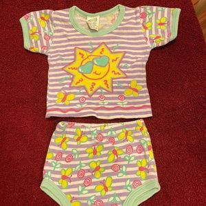 Vintage Cuties by Judy baby two-piece set (0-6 months)